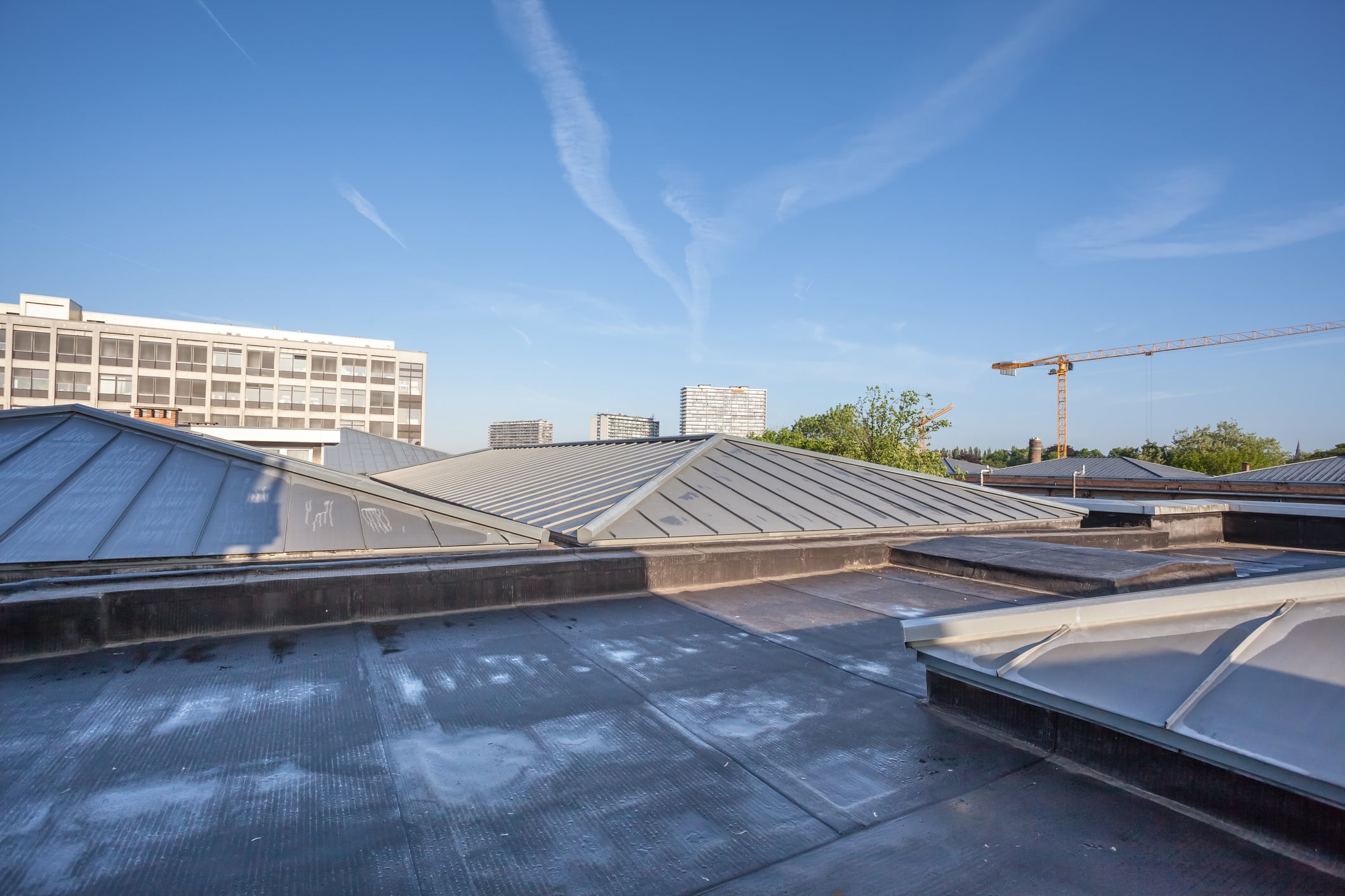 commercial-roof-blue-skies